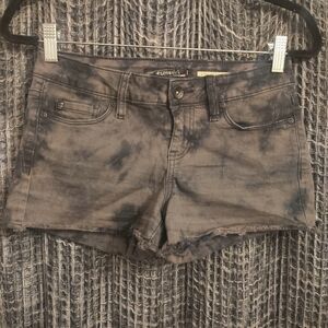 Lovesick Black Tie-Dye Jean Shorts